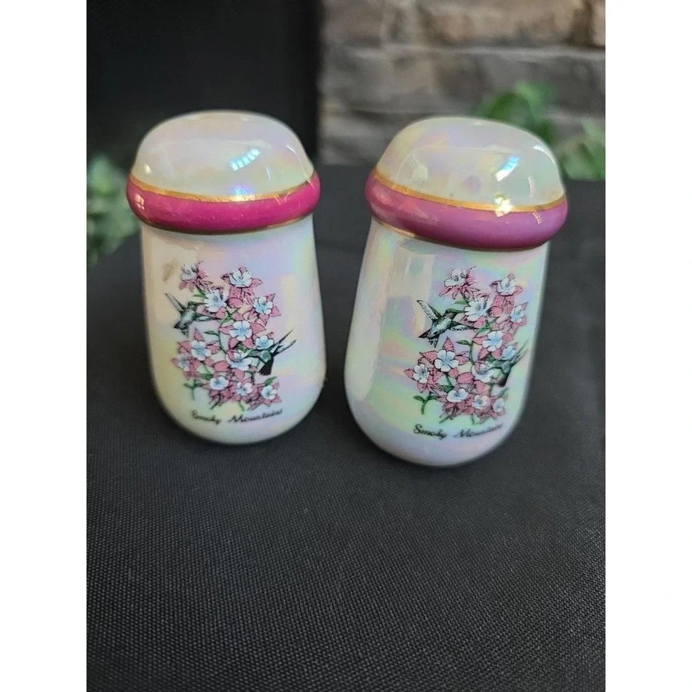 VTG Iridescent SMOKEY MOUNTAINS  Souvenirs Salt and Pepper Shakers